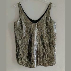 J Crew Metallic Gold Top Sz 4 New Years disco